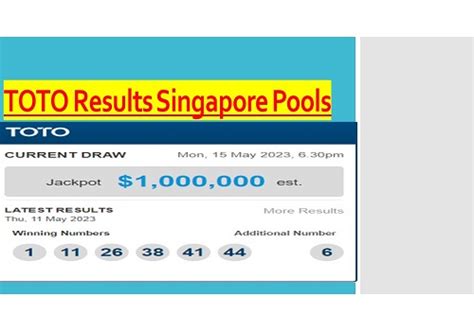 toto results in singapore  Multiple iTOTO units may be sold via the same outlet or through Singapore Pools Account